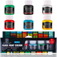 Farby do Szkła Ceramiki 6 kolorów 25ml