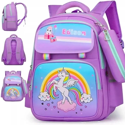 Plecak Szkolny Tornister Jednorożec dla Dziewczynki Klasa 1-3 Edison Pro